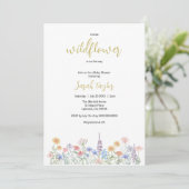 A little Wildflower Baby Shower Invitation Einladung (Stehend Vorderseite)