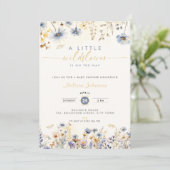 A Little Wildflower Baby Shower Invitation Spring Einladung (Stehend Vorderseite)