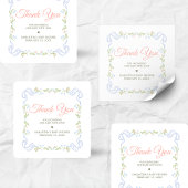 A Little Wildflower Baby Shower Quadratischer Aufkleber