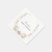 A Little Wildflower Baby Shower  Serviette (Ecke)