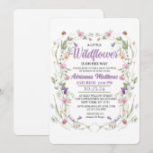 A Little Wildflower Is on Her Way Einladung (Vorne/Hinten)