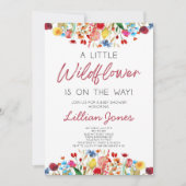 A Little Wildflower Is On The Way Baby Shower Einladung (Vorderseite)