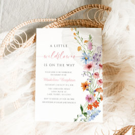 A Little Wildflower Is On The Way Invitation Einladung