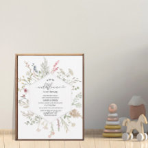 A little wildflower is on the way watercolor Baby