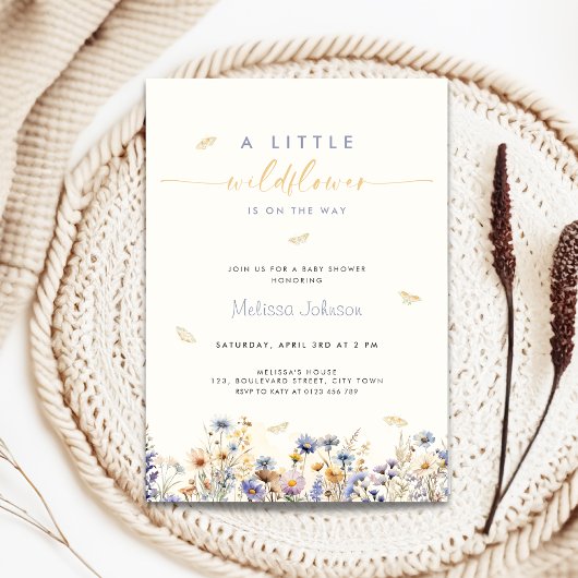 A Little Wildflower Spring Baby Shower Invitation Einladung