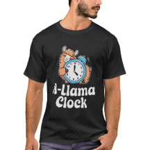 A-Llama Clock Funny Cute Llama Pun Design