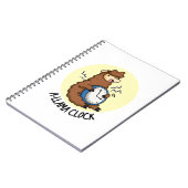 A-llama-Uhr Lustiger Llama-Wortwitz Notizblock (Linke Seite)