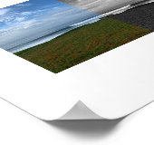 A Lone Bench Reflection Photography Poster (Ecke)