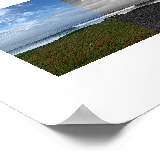 A Lone Bench Reflection Photography Poster (Ecke)