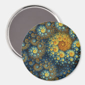 "a.lone" Blue Bio Spiral Fraktal Magnet (Vorderseite/Rückseite)