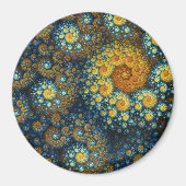 "a.lone" Blue Bio Spiral Fraktal Magnet (Vorne)