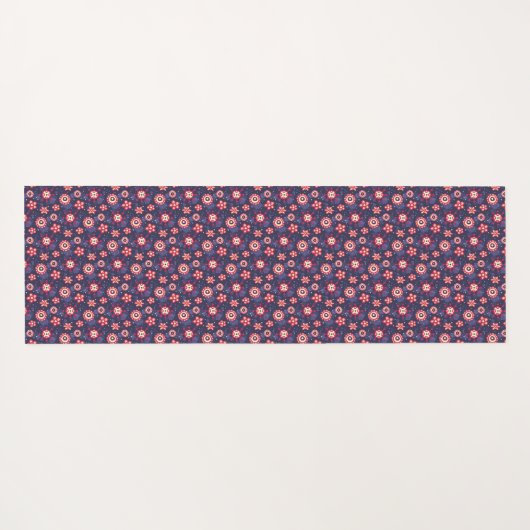 A long, rectangular navy blue yoga mat  yogamatte (Rückseite (Horizontal))