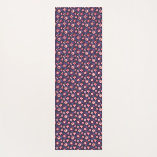 A long, rectangular navy blue yoga mat  yogamatte (Rückseite)