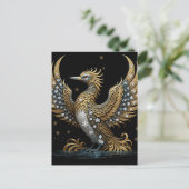 A Loon Rising From the Ice Like a Phoenix Bird Postkarte (Stehend Vorderseite)