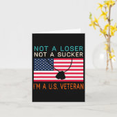 A Loser Sucker I bin A US Veteran Biden 2020 Anti Karte (Gelbe Blume)