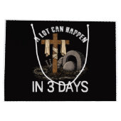 A Lot Can Happen In 3 Days Easter Religious Große Geschenktüte (Rückseite)