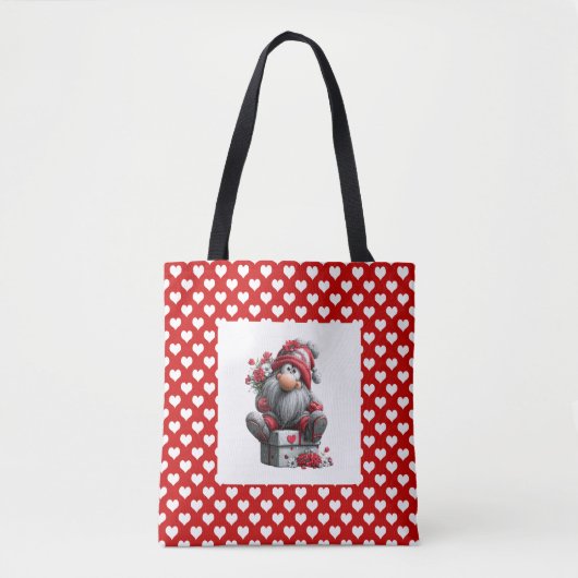 "A Love Note for You" Valentine Gnome Tasche (Vorderseite)