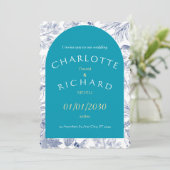 A Love Story Begins – Our Wedding Day Einladung (Stehend Vorderseite)