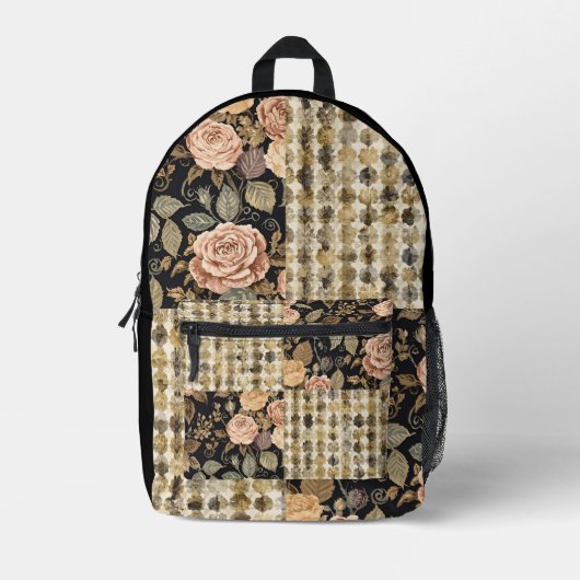 A Lovely Blend of Flowers and Motif Design Bedruckter Rucksack (Vorderseite)