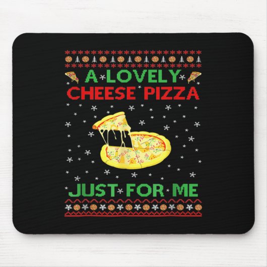 A Lovely Käse Pizza Alone Funny Kevin X Mas Zuhaus Mousepad (Vorne)