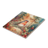 A lovely Robin in Autumn Fliese (Seite)