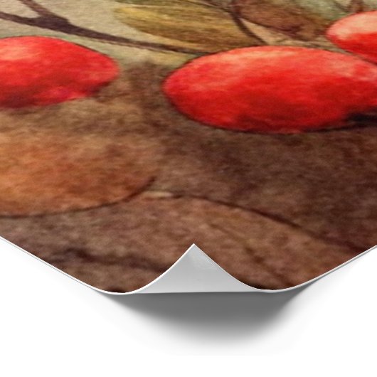 A lovely Robin in Autumn Poster (Ecke)