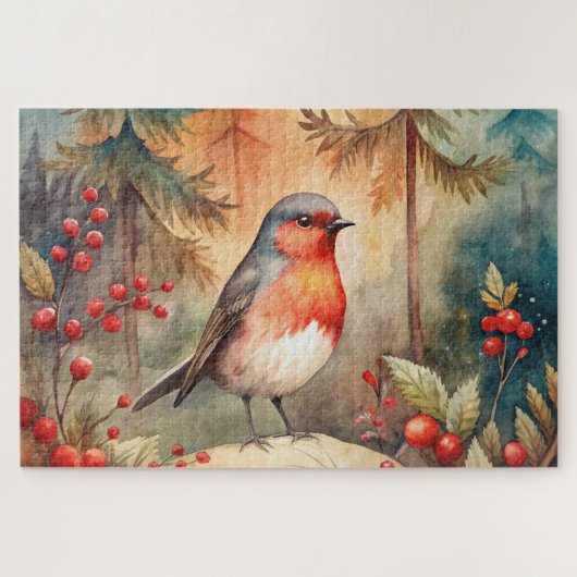A lovely Robin in Autumn Puzzle (Horizontal)