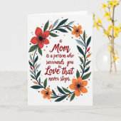 A Loving Mom Floral Frame Card Karte (Gelbe Blume)