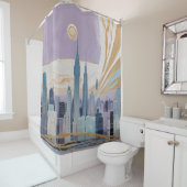 A Lunar Cityscape Duschvorhang (Beispiel)