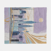 A Lunar Cityscape Fleecedecke (Vorderseite (Horizontal))