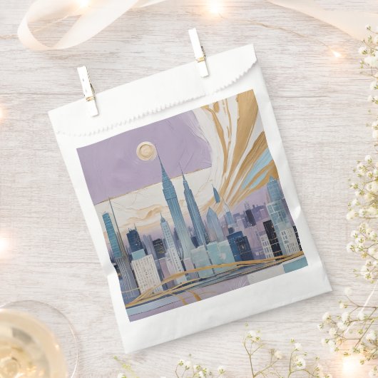 A Lunar Cityscape Geschenktütchen (Ausgeschnitten)