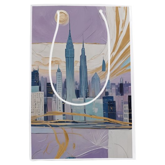 A Lunar Cityscape Mittlere Geschenktüte (Vorderseite)