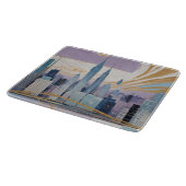 A Lunar Cityscape Schneidebrett (Ecke)