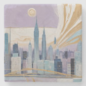 A Lunar Cityscape Steinuntersetzer (Vorderseite)