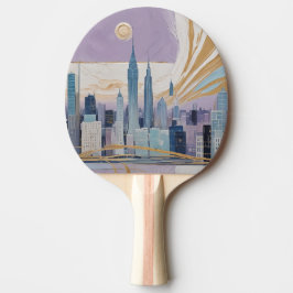 A Lunar Cityscape Tischtennis Schläger