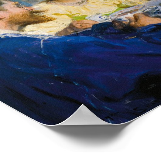 A luncheon by Peder Severin Kroyer Poster (Ecke)