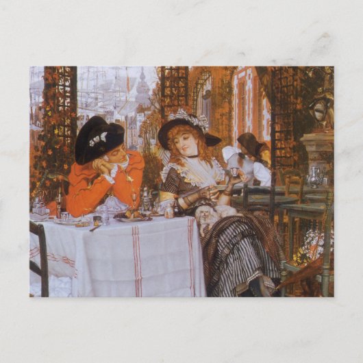 A Luncheon (Le Dejeuner) von James Tissot Postkarte (Vorderseite)