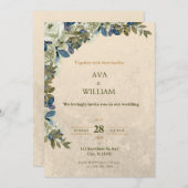 A luxurious and stylish wedding invitation  einladung (Vorne/Hinten)