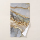 A luxurious gold and white marble background badhandtuch set (Handtuch)