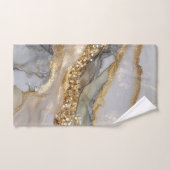 A luxurious gold and white marble background badhandtuch set (Handtuch)