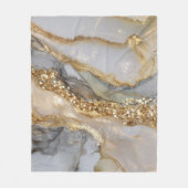 A luxurious gold and white marble background fleecedecke (Vorderseite)