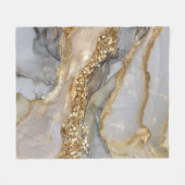 A luxurious gold and white marble background fleecedecke (Vorderseite (Horizontal))