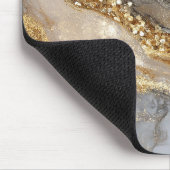 A luxurious gold and white marble background mousepad (Ecke)