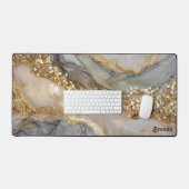 A luxurious gold and white marble background schreibtischunterlage (Tastatur & Maus)