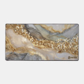 A luxurious gold and white marble background schreibtischunterlage (Vorderseite)