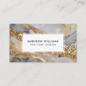 A luxurious gold and white marble background visitenkarte (Vorderseite)