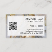 A luxurious gold and white marble background visitenkarte (Rückseite)