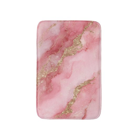 A luxurious pink marble background badematte (Vorderseite Vertikal)