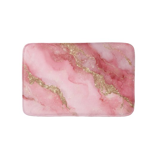 A luxurious pink marble background badematte (Vorderseite)