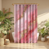 A luxurious pink marble background duschvorhang